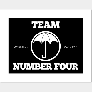 team number four - umbrella academy Posters and Art